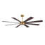  60 po Ventilateur de plafond 8 pales à double face noir et bois flottant avec télécommande DC, noir mat-487715751-487715745-487715746