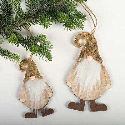 Cintre en bois Santa, ensemble de 2