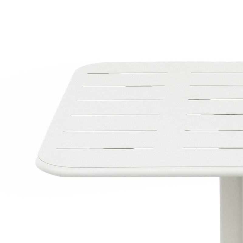 Square 4 - Person 72Cm L Outdoor Dining Table, White