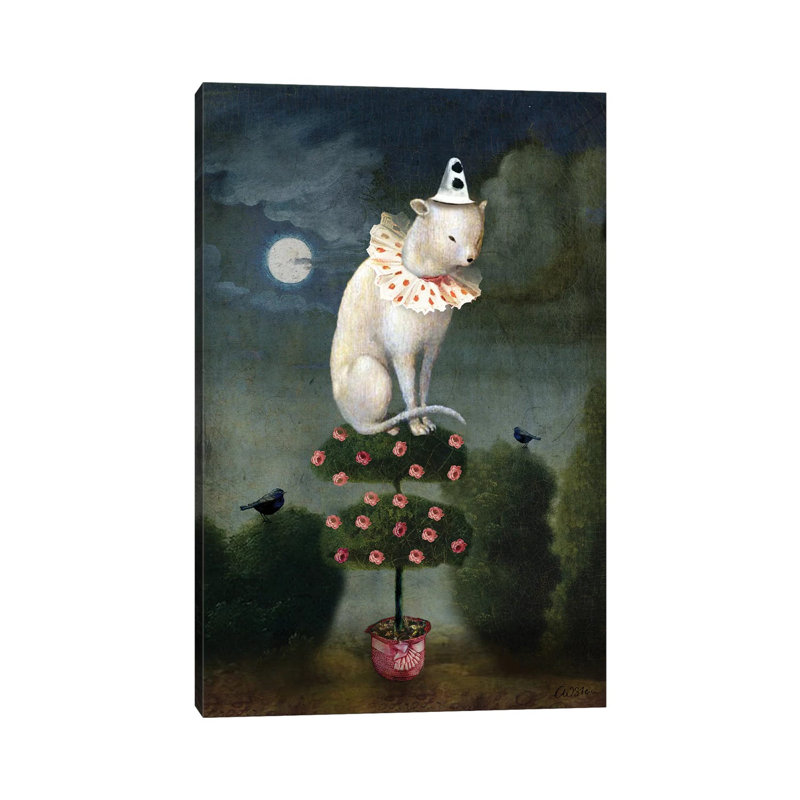 Reproduction d’art, "Harlekin Cat" par Catrin Welz-Stein, Pas de tapis, Toile tendue, H 12 po x l 8 po x P 0,75 po
