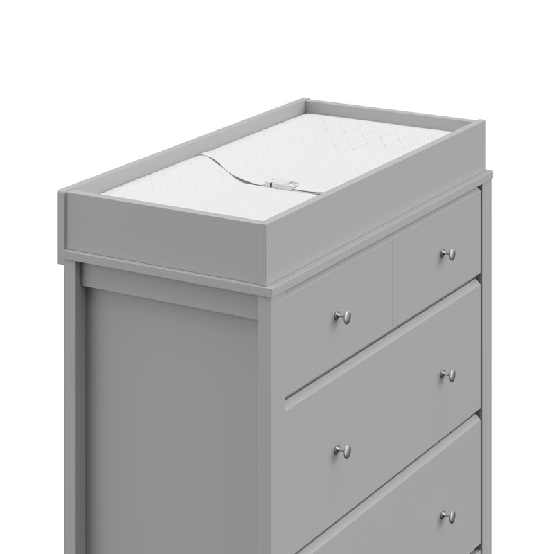 Commode 3 tiroirs avec plateau à langer Horizon, Galet