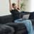 Boneless Upholstered Boneless Sofa Corduroy Sponge Cloud Sofa Chaise Compression-117266774