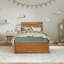 Lit plateforme avec rangement en bois massif et pied de lit Lamareon-1737587692-1737587688