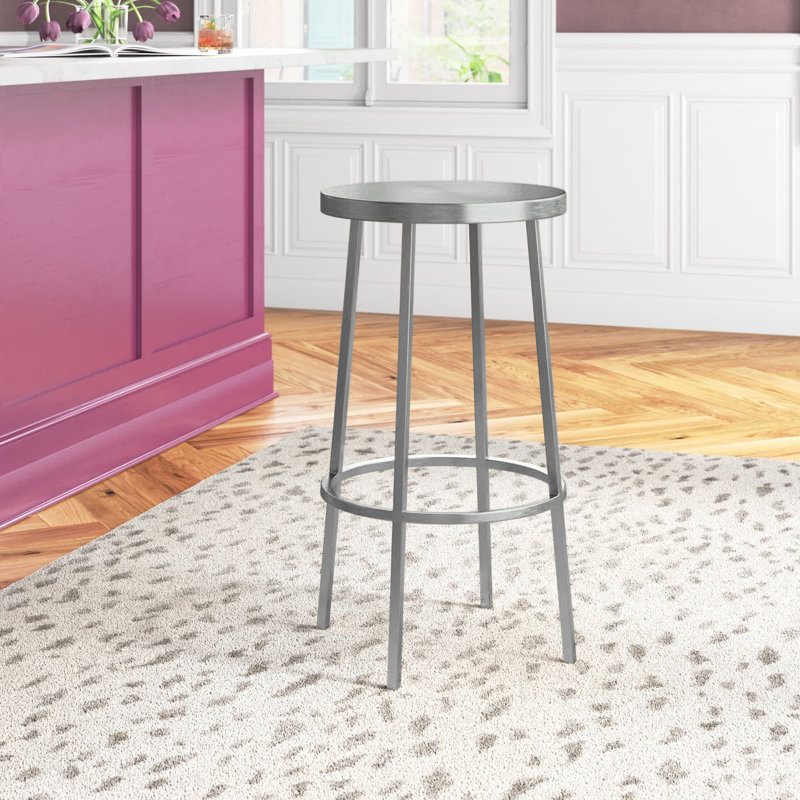 Tabouret de bar et de comptoir Tyson Lonn, Argent, Tabouret de comptoir (assise de 26 po de hauteur)