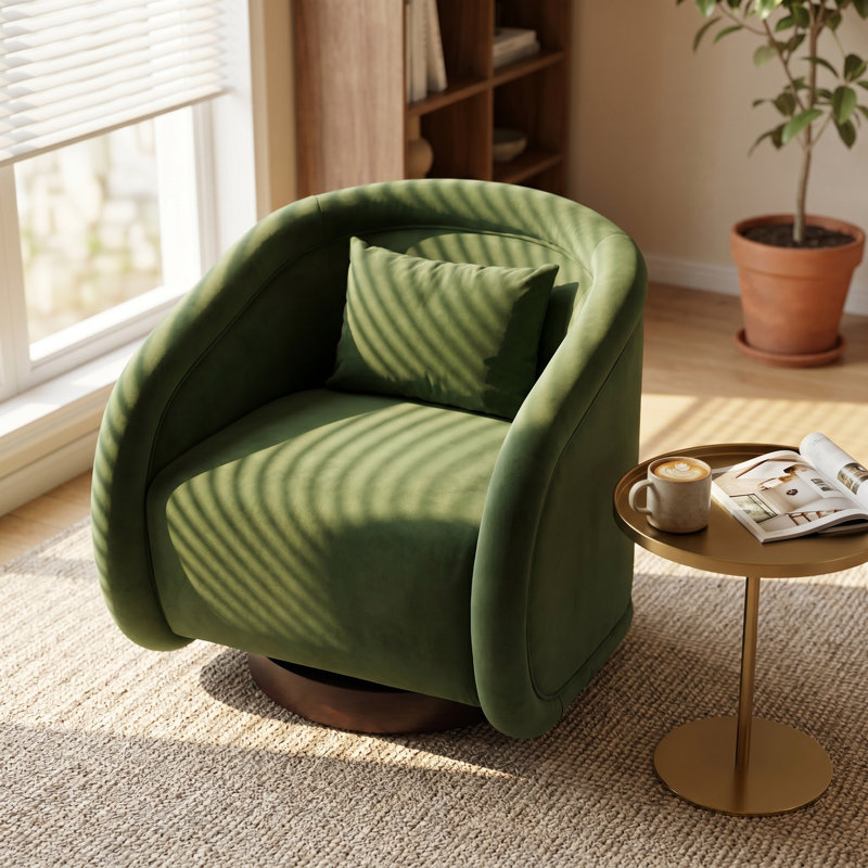 Fauteuil d'appoint rembourré 30,7 po, Velvet Green