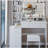 41" Large Size Left Bedside Cabinet Vanity Table+Cushioned Stool, Extra Large Touch Control LED Mirror, 3-color Switch, Multi Layer High Capacity Storage Fashionable Dresser, Suitable For Large Space-626201844