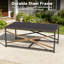 Table basse d'extérieur moderne rectangulaire en fer pour patio l 47 po x P 25 po-695410377