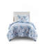 Ensemble de housse de couette à rayures florales