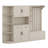 Multifunctional Left-Right Combination Hall Cabinet (Can Be Used Separately) With Storage And 4 Hooks, Storage Cabinet/ Hall Tree 2 In 1 For Living Room, Kitchen And Hallway-1986219210