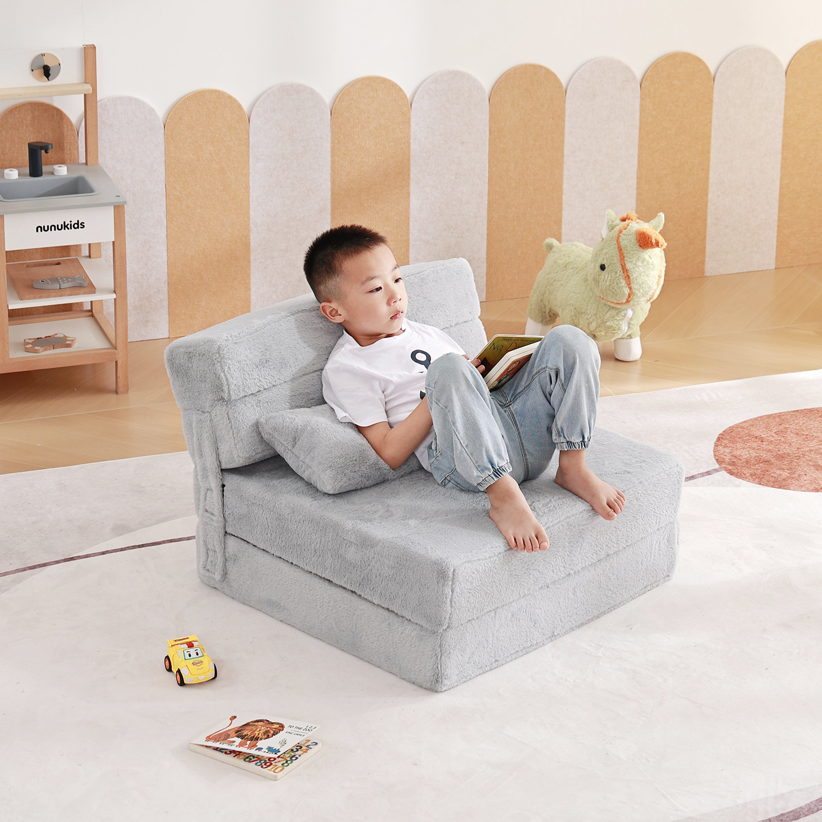 Kids Foldable Floor Bed FICISOG Folding Sofa Bed Floor Mattress