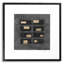 Washed Black Squares Print by Michael Willett