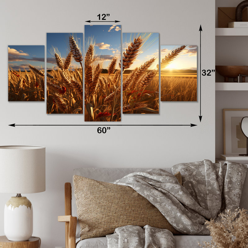 «Harvest Meadow Horizon III», ensemble d'art mural prairie