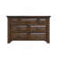 Commode et commode à tiroirs rétro noyer foncé - grande armoire de rangement pour chambre à coucher / salon