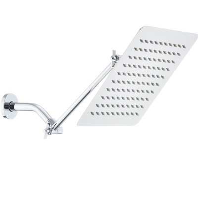 10" Stainless Steel Square Showerhead - , Smooth Water Flow Shower Head Steel, Construction