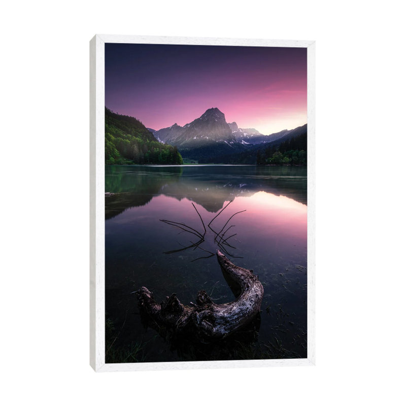 Obersee by Fabio Antenore - Print on Canvas, 101.6 cm H x 66.04 cm W, White Framed