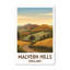 Malvern Hills, England - Romantic Countryside Poster Of Golden Ridges And Winding Trails. Giclee Print On Wrapped Canvas. Wall Art, Home Decor - Natural Landmarks, England - Wrapped Canvas Print-1867491145