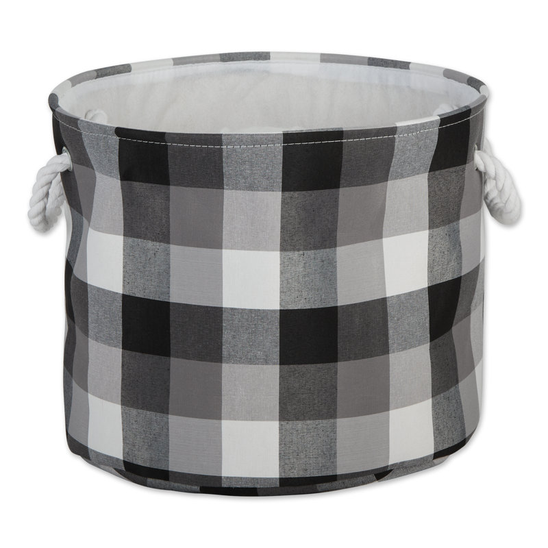 Bac en tissu, H 15 po x l 16 po x P 16 po, Noir