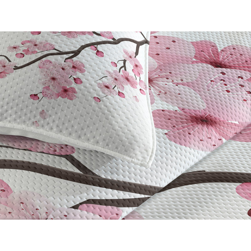 Eclectic Polyester Floral Coverlet