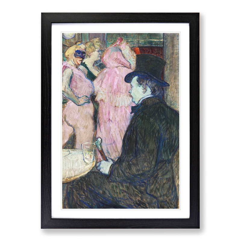 Maxime Dethomas by Henri de Toulouse-Lautrec - Picture Frame Painting, Black Framed, 36cm H x 27cm W x 2cm D
