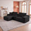 Canapé-lit modulaire à assise profonde modulaire avec porte-gobelets, ports USB, rangement et repose-pieds mobile, aucun assemblage requis pour le salon-1421580914