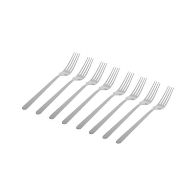 Ensemble de 8 fourchettes à salade mates en acier inoxydable Sophia 18/0
