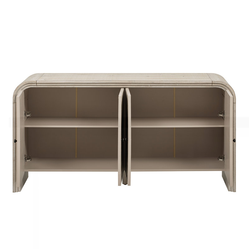 Luxury Multi-Functional MDF Sideboard, Beige Brown