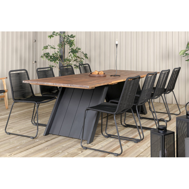Stonington 8 - Person Dining Set, Black