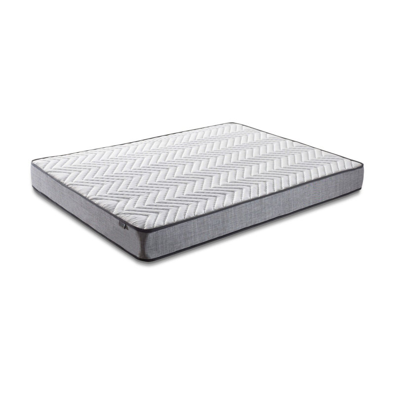 Ultra Firm Orthopedic Mattress, 35.4 x 78.7 x 8.3 inches | Jacquard Fabric Cover, Multi Spring System, Silicon Fiber, Edge Support Foam, Chevron Design | Perfect for Comfort & Support, White & Grey Colors