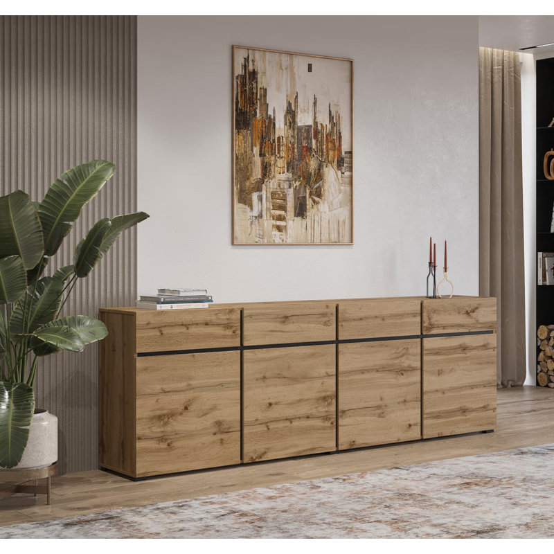 Ahlia 225cm Sideboard, Oak Wotan