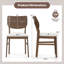 Chaises de salle à manger avec siège rembourré en bois d'hévéa et dossier courbé-590531962-590531963