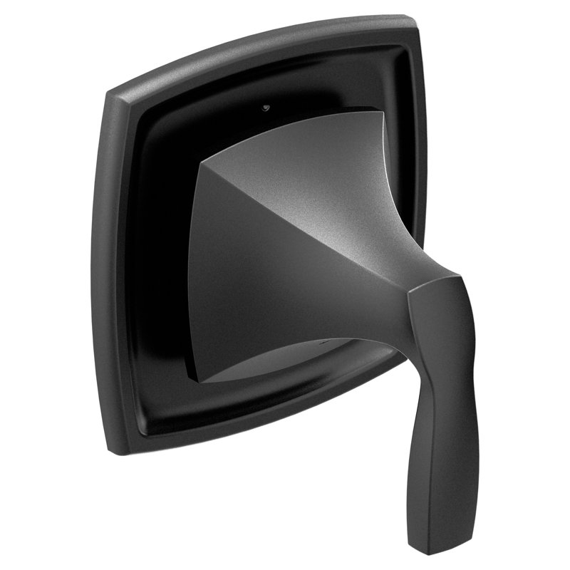 Voss Transfer Valve Trim with Lever Handle, Matte Black