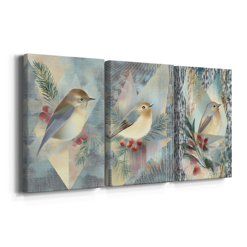 Art des Fêtes de Noël CLxxxvi - Toile tendue sur mesure - 3 pièces, H 36 po x l 72 po
