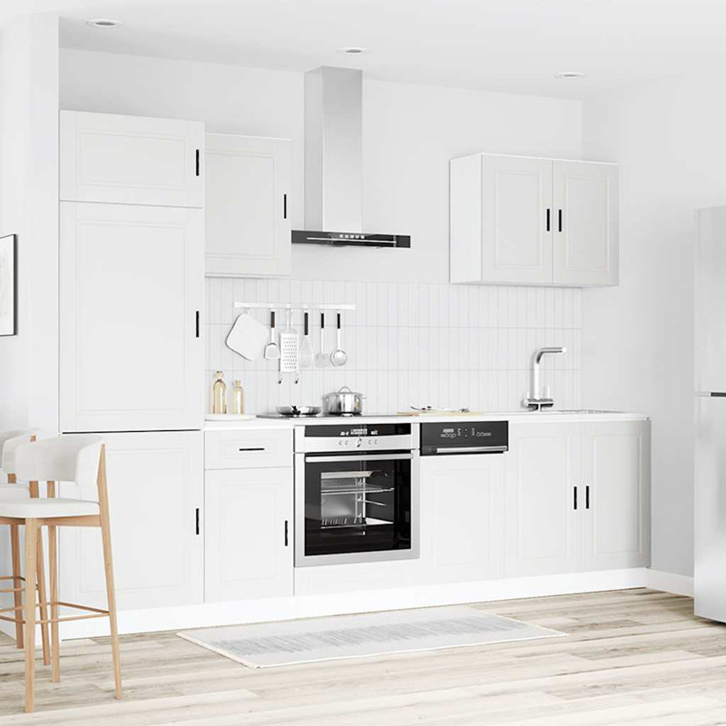 7 Piece Kitchen Cabinet Set Kalmar Engineered Wood, White