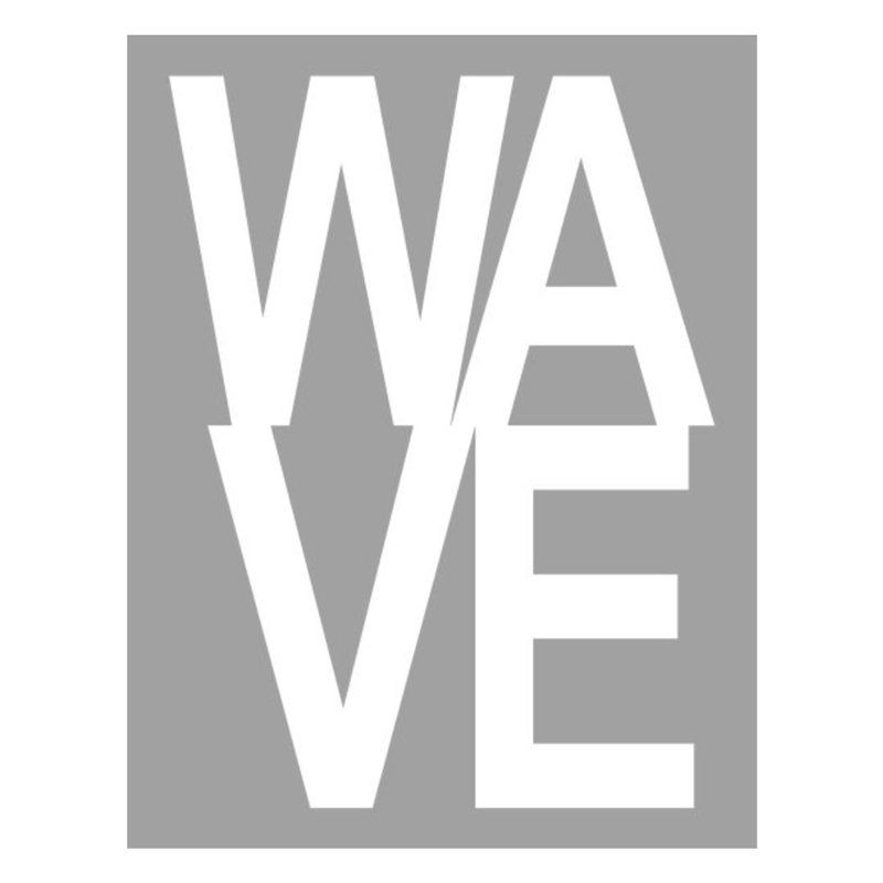 «Wave» par Barclay Butera - Art textuel, Mat, H 61 po x l 47 po x P 1,5 po