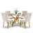 5-Piece Round Glass Dining Table Set-1522402577-1522402573-1522402563