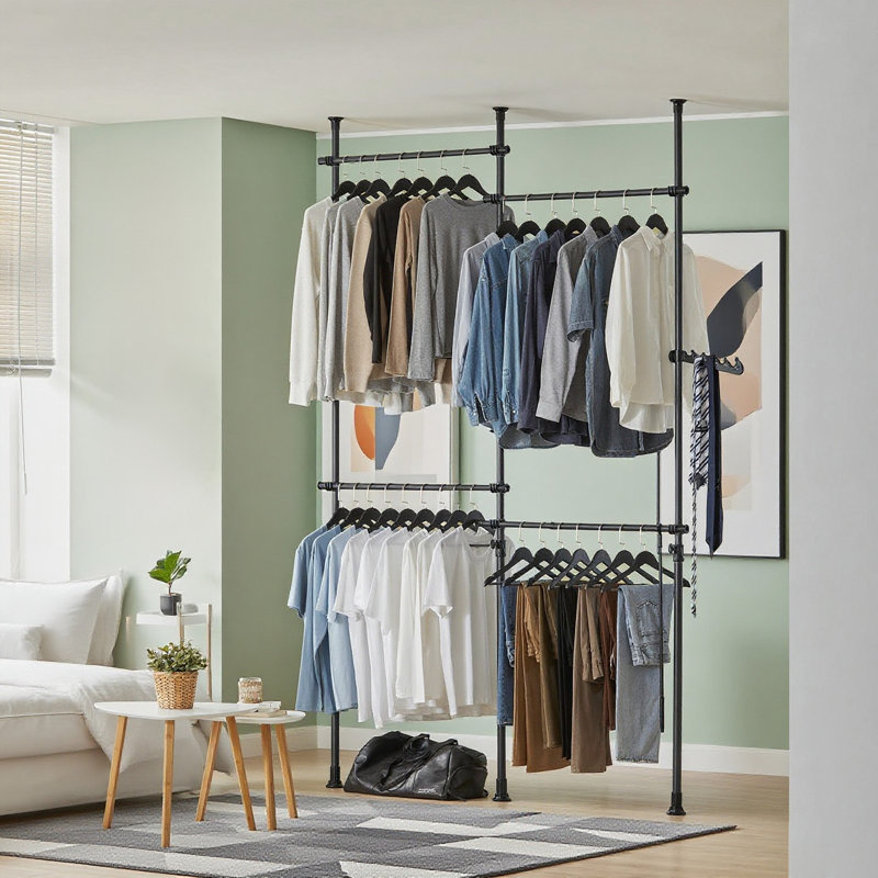 Shanell 138cm - 235cm Closet System, Black