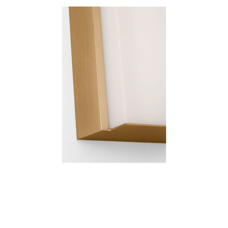 Meuble-lavabo à DEL, H 3 po x l 18 po x P 1,87 po, Laiton satiné
