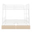 Metal Full XL Over Queen Bunk Beds With Storage, Heavy-Duty Full Over Queen Bunk Bed With 2 Drawers-520546245