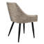 2 chaises de salle à manger, revêtues de taupe, rembourrées de 2
