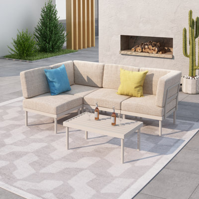 64cm Wide L-Shaped Patio Sectional