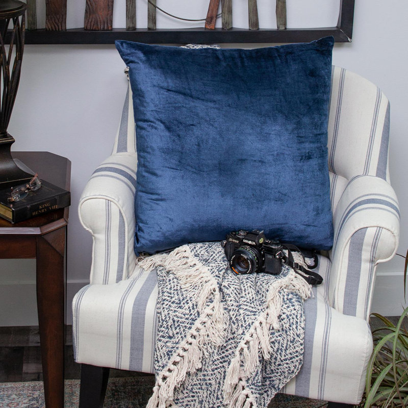 Housse et insert de coussin Topaz, 18 po x 18 po, Polyester / Bourre en polyester, Aigue-marine