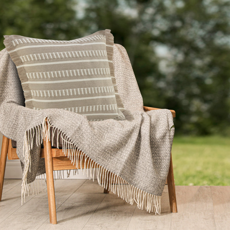 Coussin intérieur d'extérieur à fermeture à glissière 24 po x 24 po Coastal, Brun clair