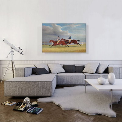 «The Finish of the 1827 St Leger» par J.F. Herring, reproduction d'art sur toile tendue