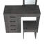 Coiffeuse, tabouret, quatre tiroirs Merlot