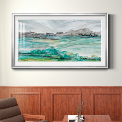 Marble Seas - reproduction d'art encadrée de qualité supérieure - prête à être accrochée