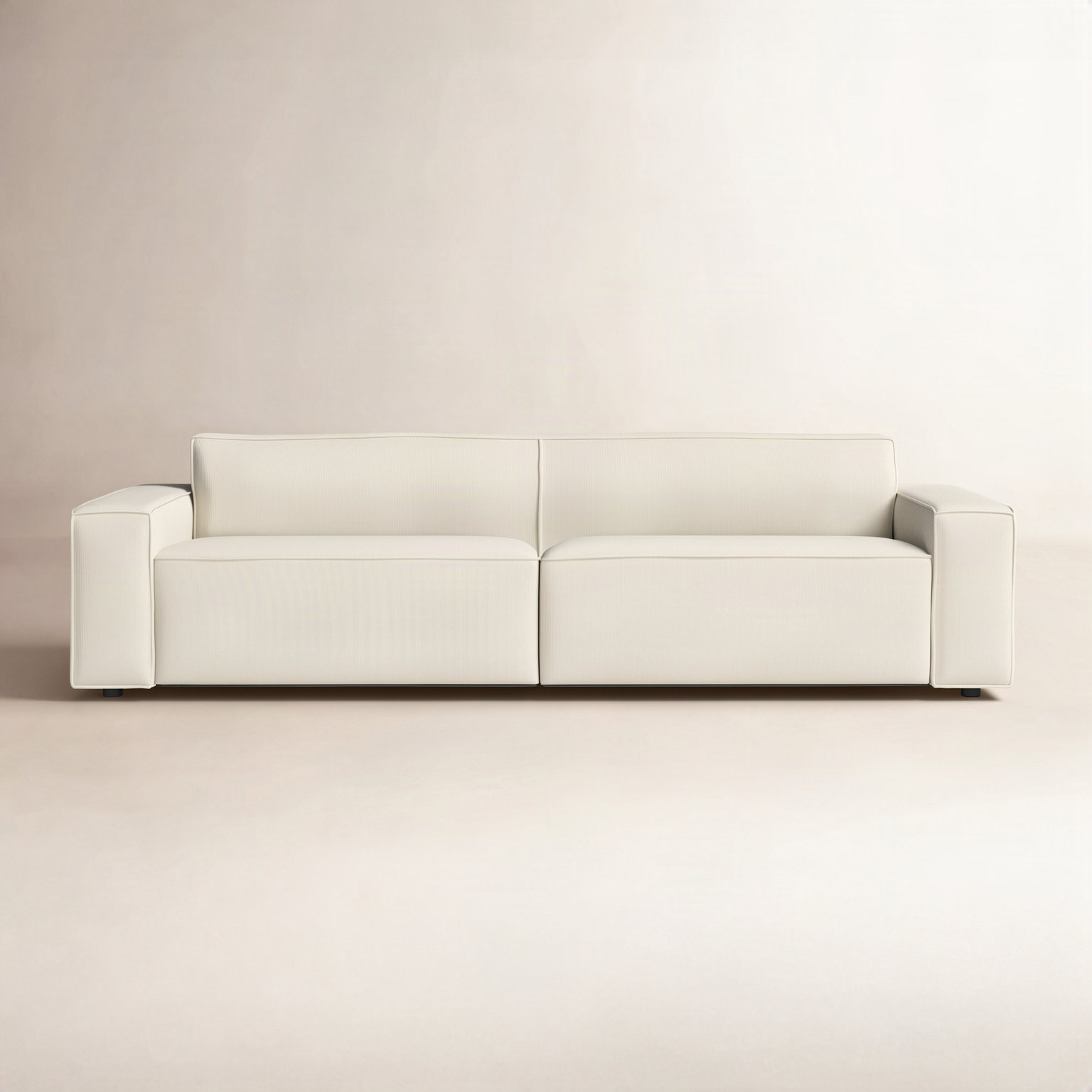 Amada 97" Upholstered Sofa, Cream Linen