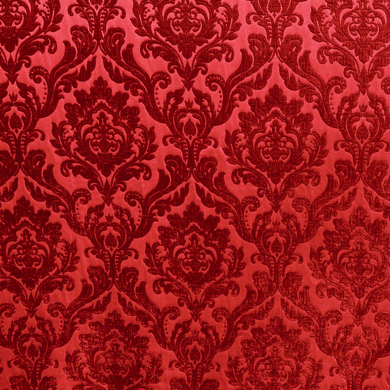 Damask Two Tone Velvet | Neiman Fabric, Red