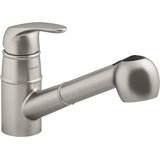 Valton Pull Out Single Handle Kitchen Faucet with MasterClean and Side Spray
