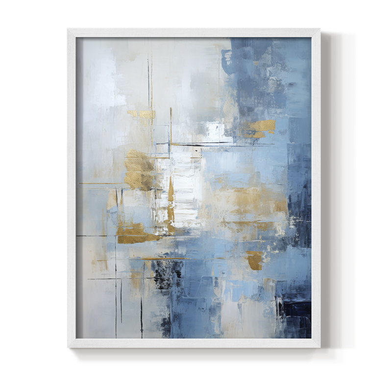Série ABSTRACT Dxxviii - reproduction encadrée de qualité supérieure - prête à être accrochée - aucun clou requis