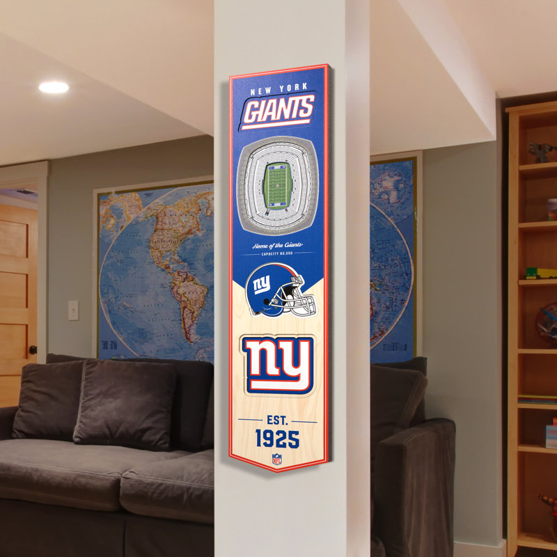 NFL 3D 8x32 Stadiumview Banner, New York Giants